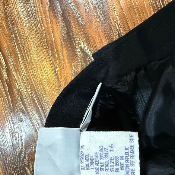 Vintage Women's Size 16 Black Wool Skirt A Line Pocket Midi Koret Large XL - 16 - Picture 6 of 8